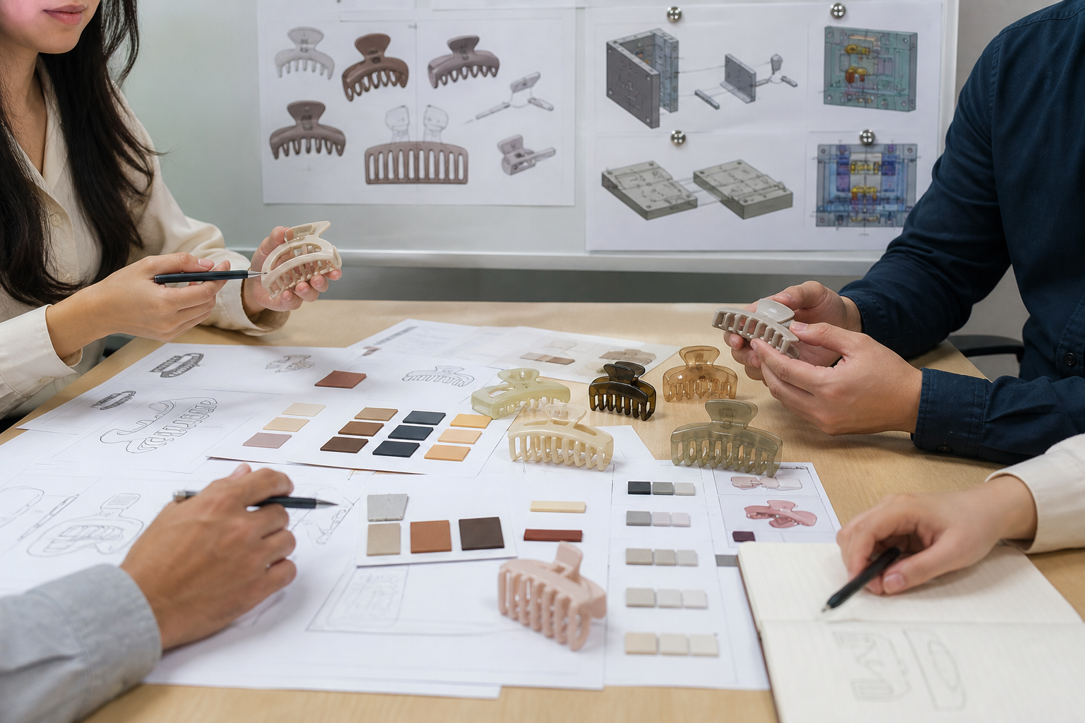 Generic hair claw clip design and mold development review